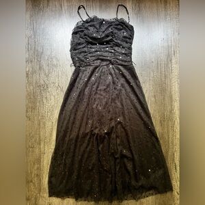 BCX Strapless Black Dress with Sequin Detail